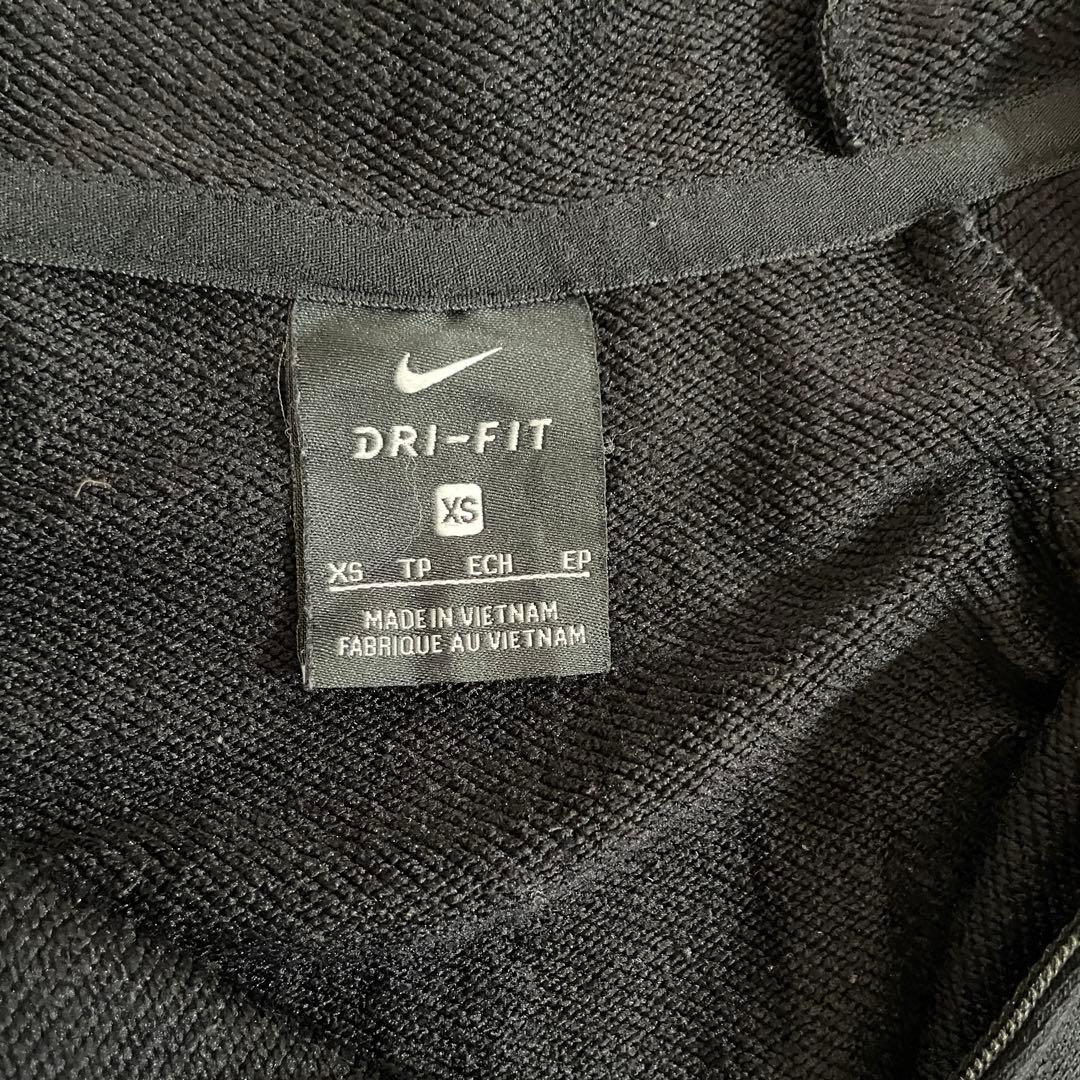 【美品】NIKE ジップアップパーカー DRY-FIT サイズXS ブラック