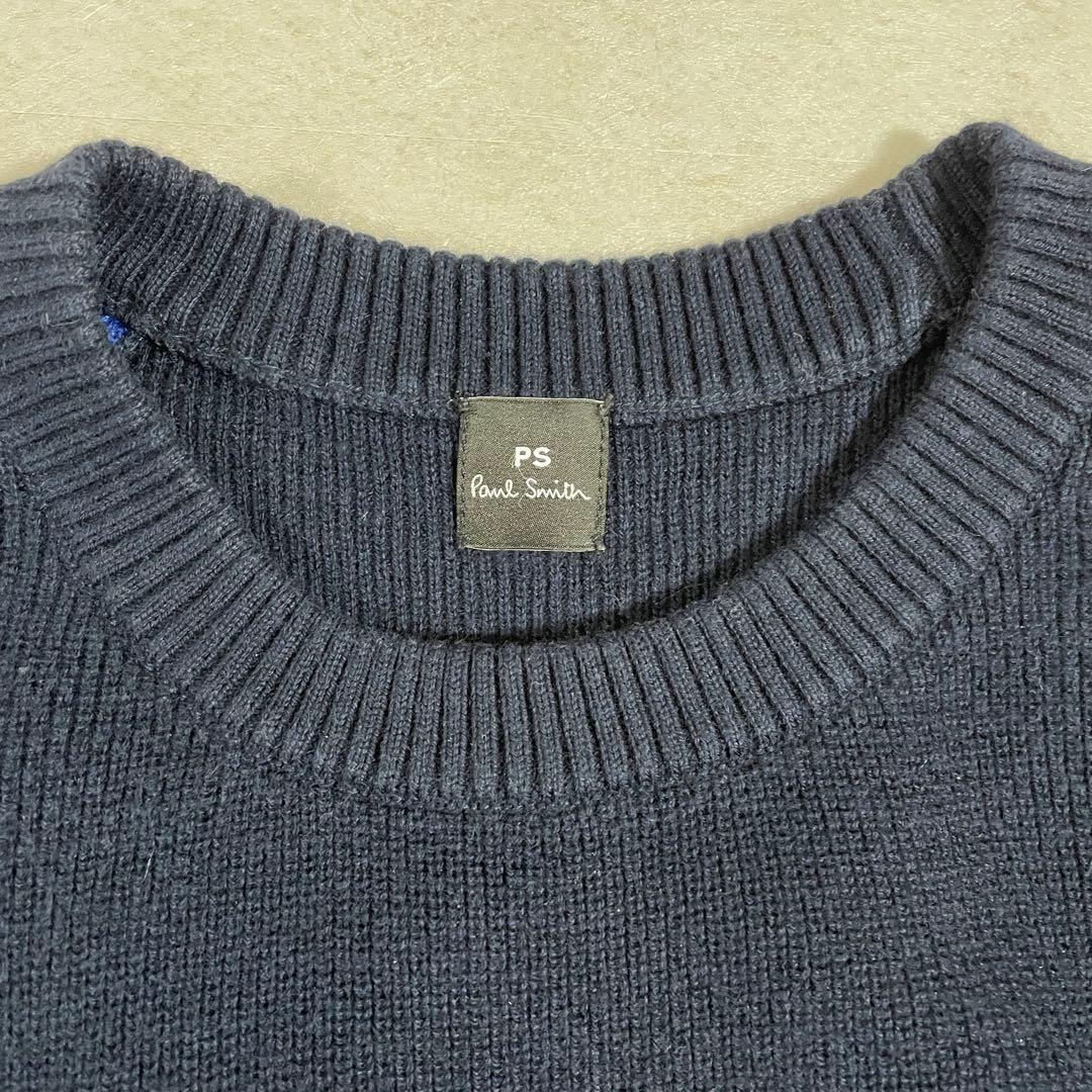 【美品】Paul Smith 長袖ロングワンピース ニット サイズS ネイビー