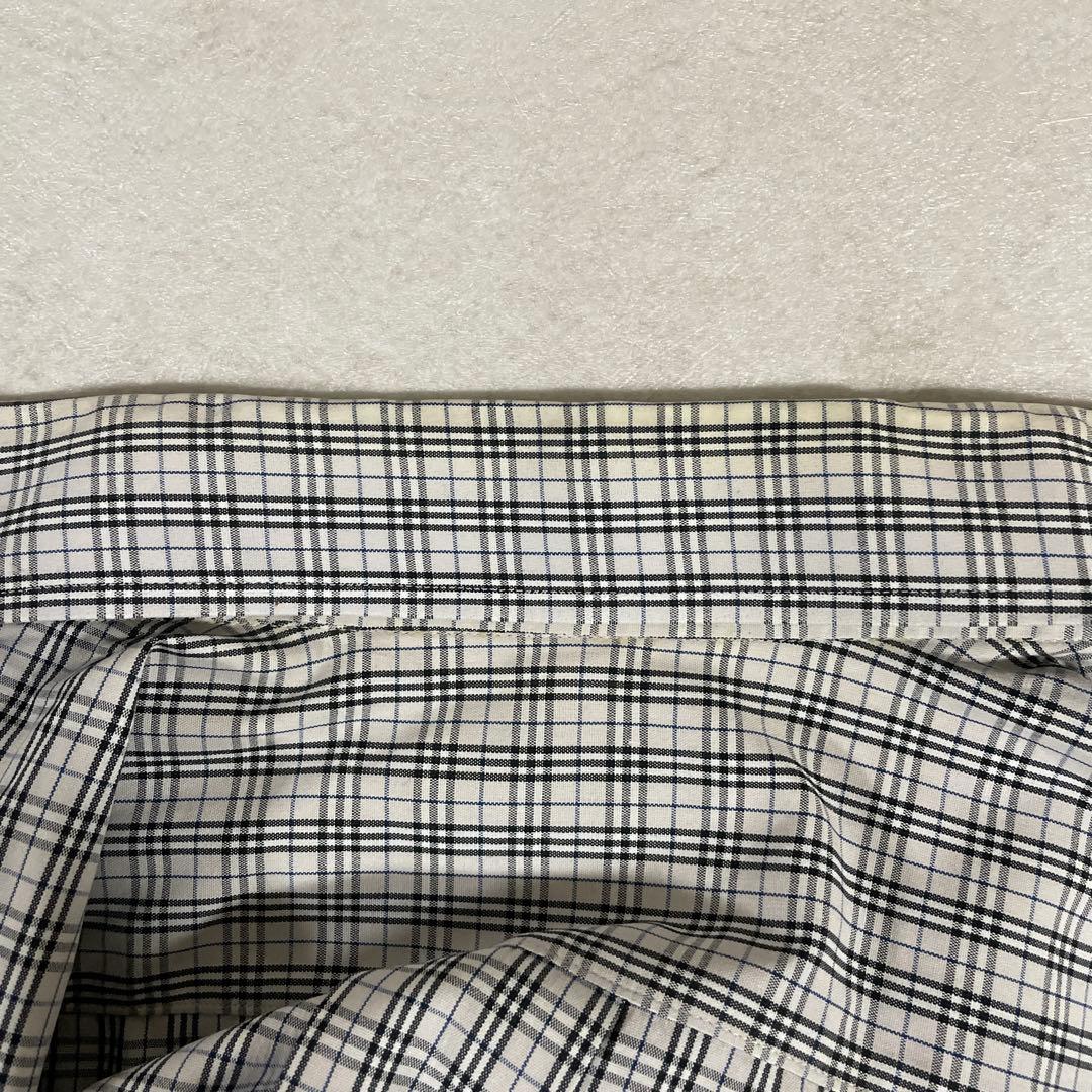 古着 BURBERRY LONDON 長袖シャツ ロゴ刺繍 日本製 チェック柄