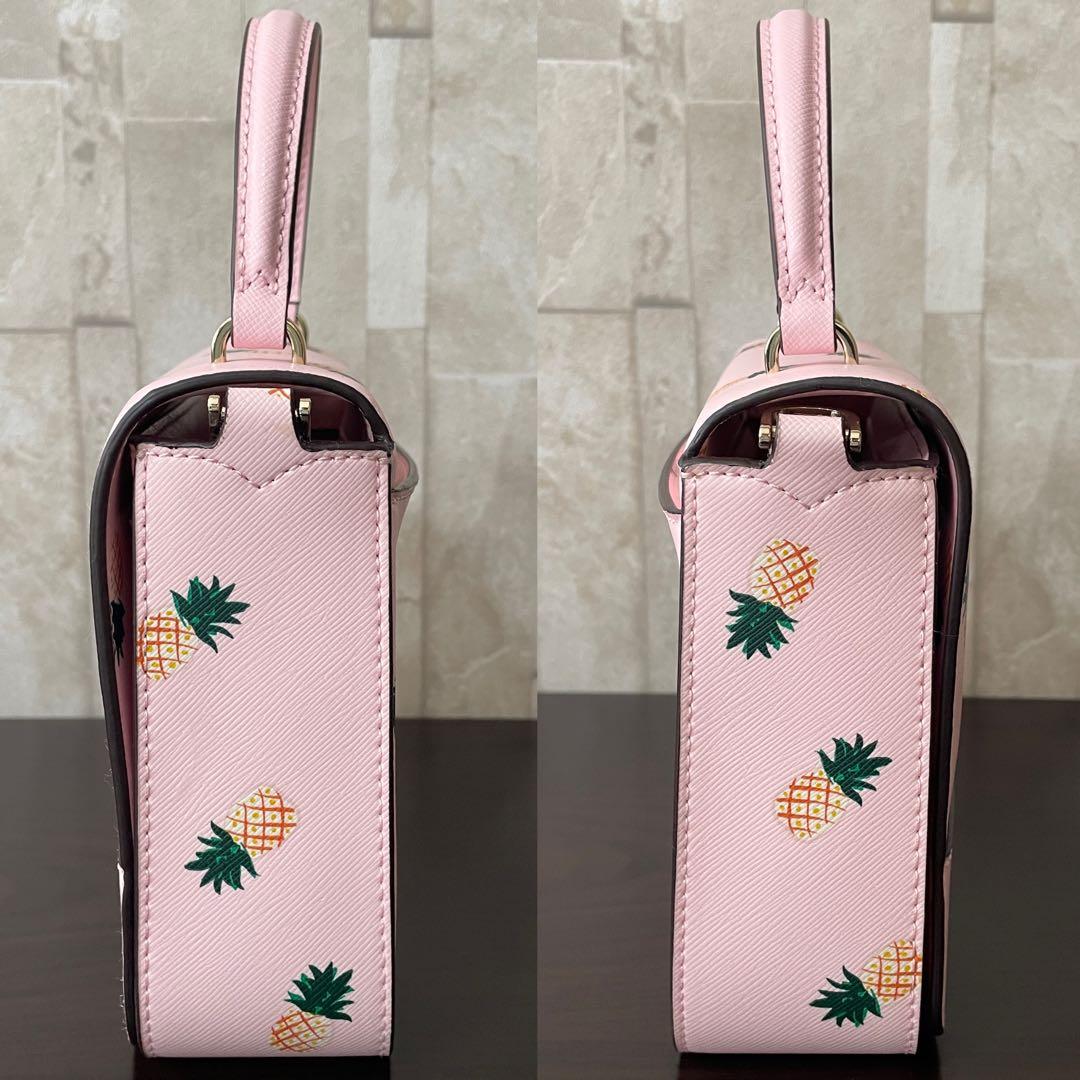 訳あり新品 kate spade ハンドバッグ パイナップル柄