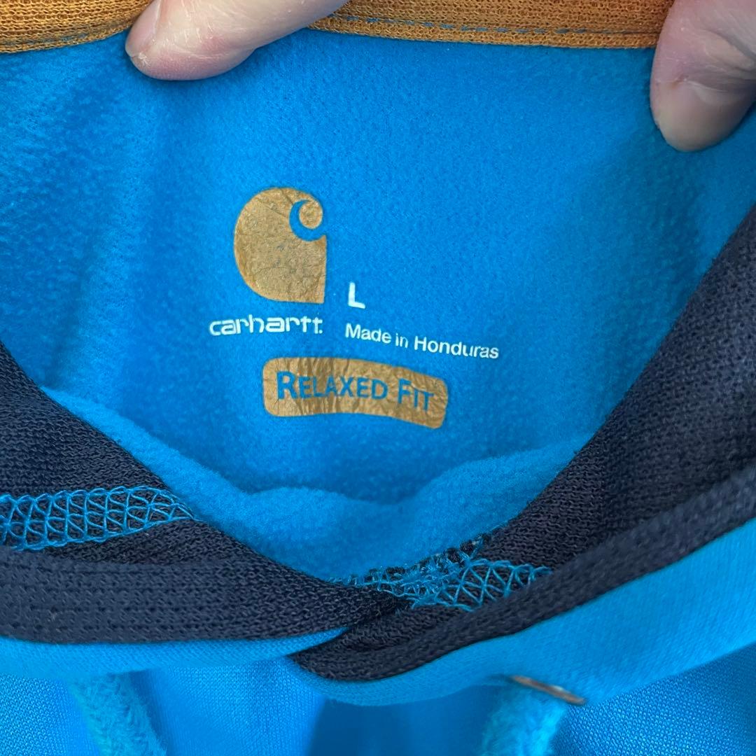 carhartt 長袖パーカー Lサイズ ブルー RELAXED FIT
