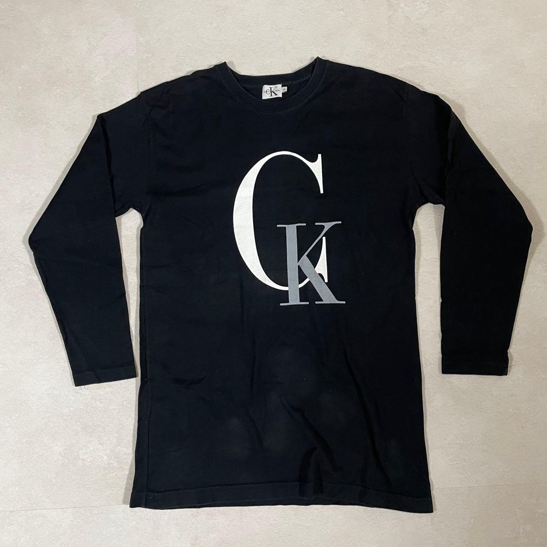 古着 Calvin Klein Jeans 長袖Tシャツ サイズM ブラック