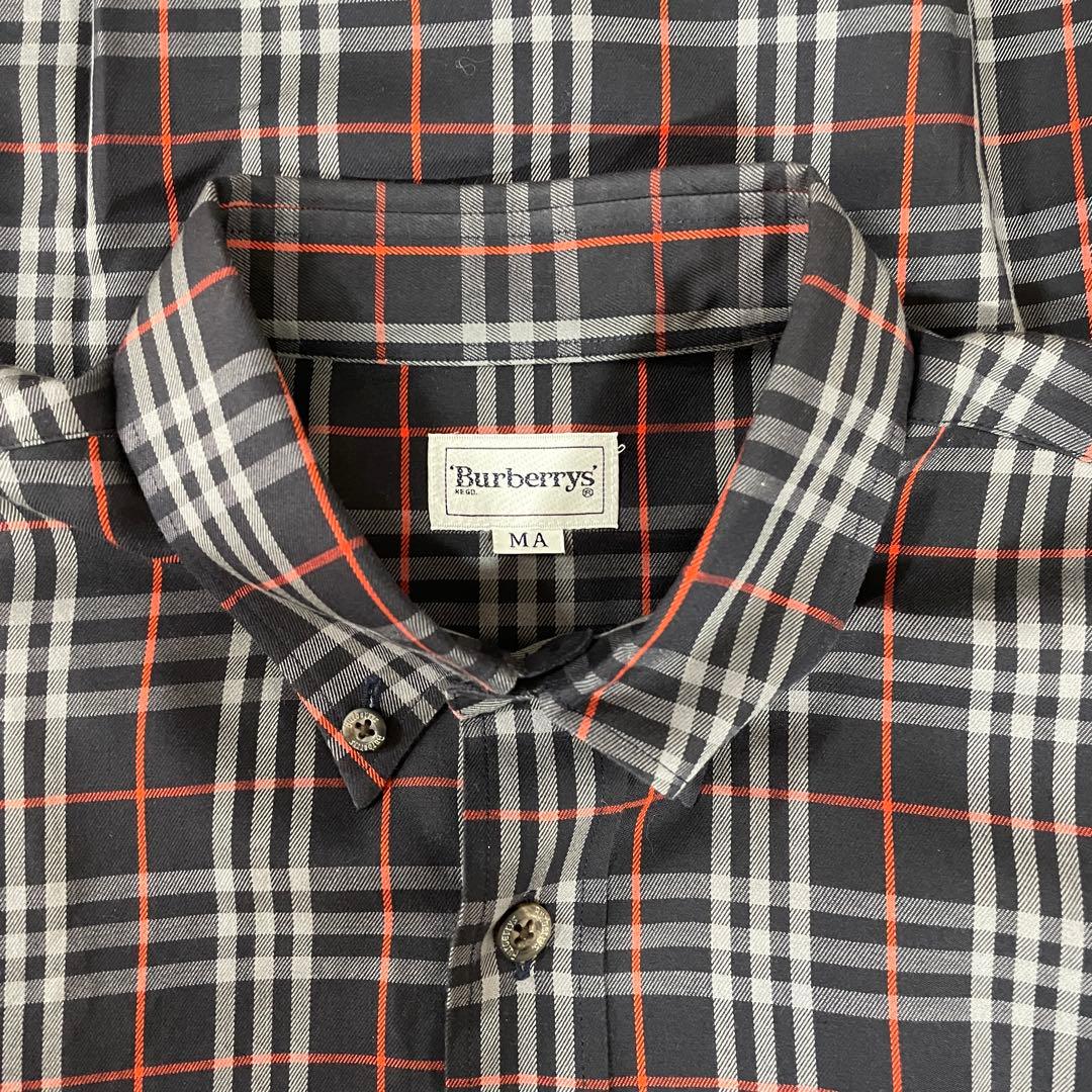 【美品】90s BURBERRYS 長袖シャツ バーバリーチェック サイズMA