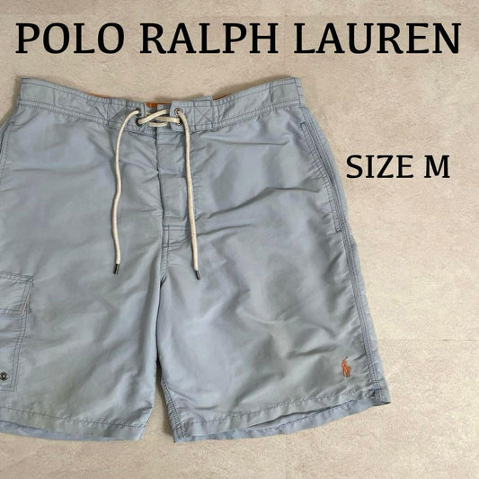 古着POLO RALPH LAUREN スイムショーツ M サイズ 水色