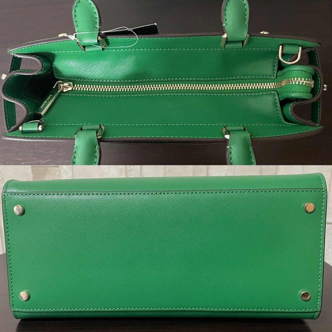 訳あり新品 kate spade ハンドバッグ 2way グリーン