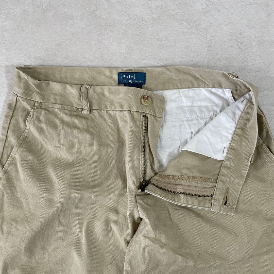 90s POLO RALPH LAUREN ハーフパンツ サイズ18 ベージュ