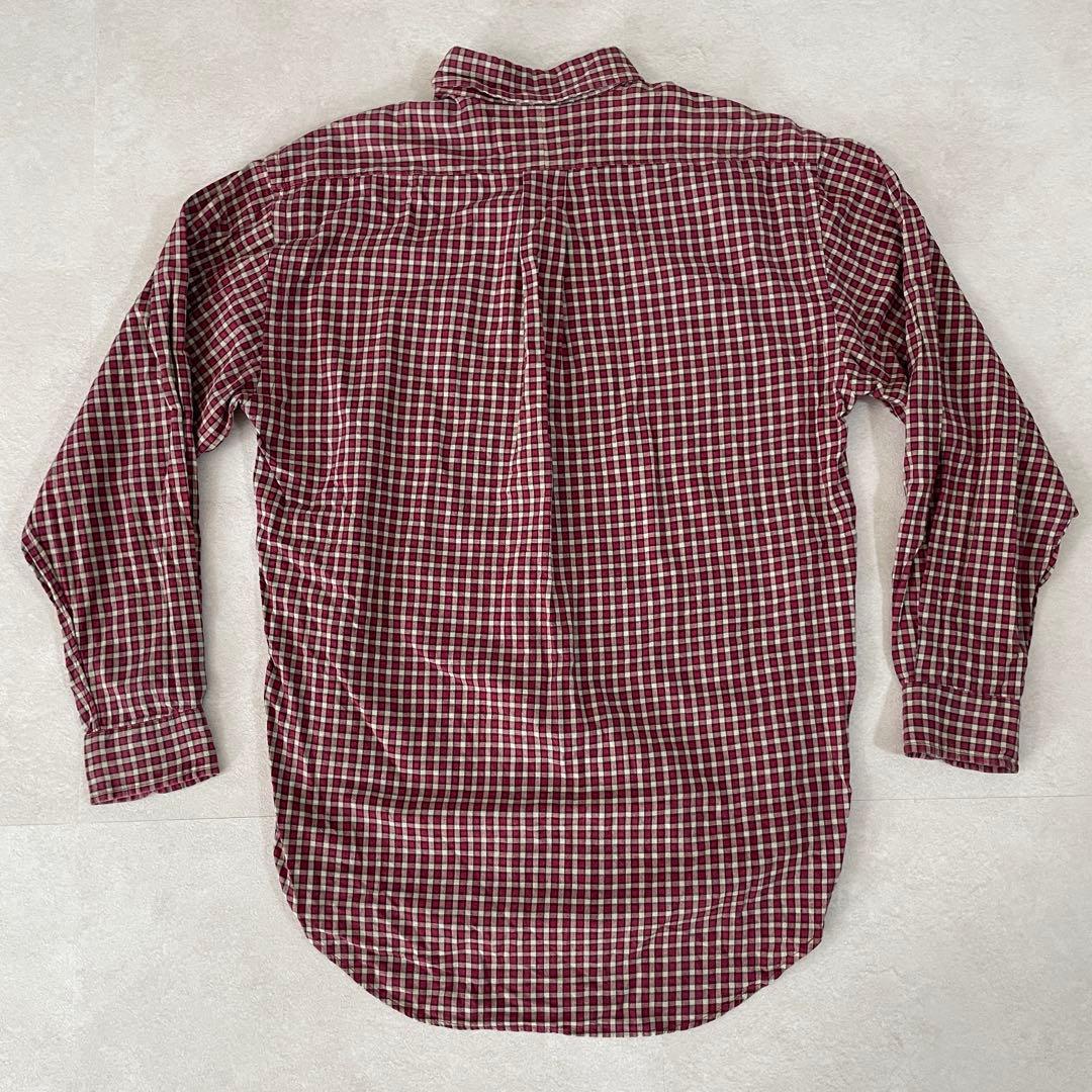 【美品】90s POLO RALPH LAUREN 長袖シャツ S チェック柄