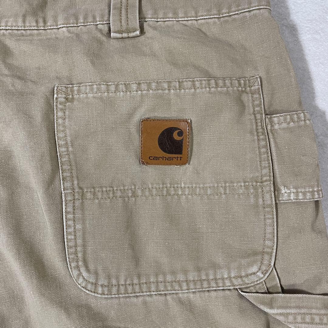 古着 carhartt ハーフパンツ サイズ3XL相当 ベージュ