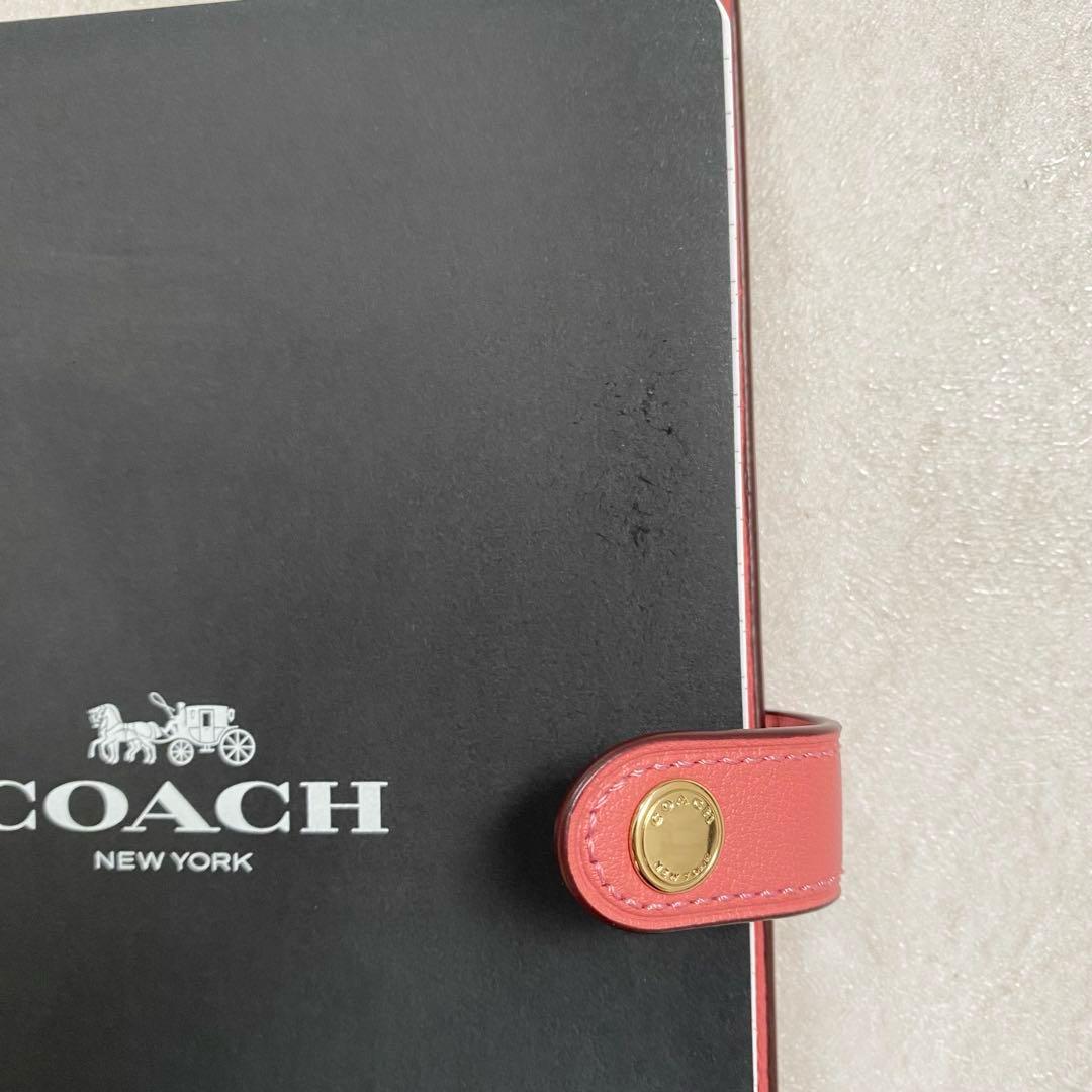 最終値下げ！COACH コーチ アウトレット品スムースレザーノートブックカバー