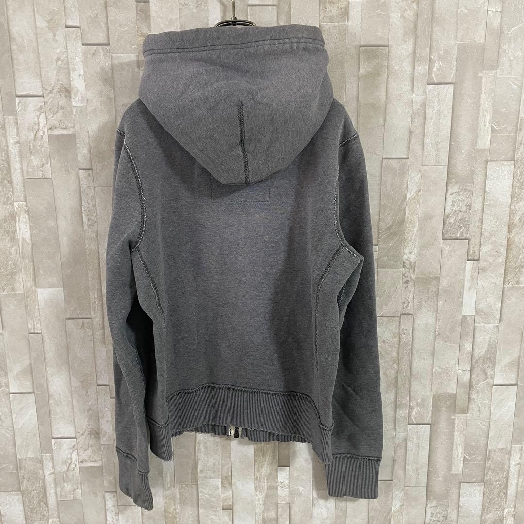 古着Abercrombie & Fitch ダメージ加工 ジップアップパーカー