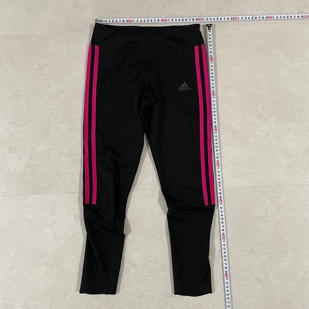【美品】adidas レギンス 3ストライプ サイズS ブラック