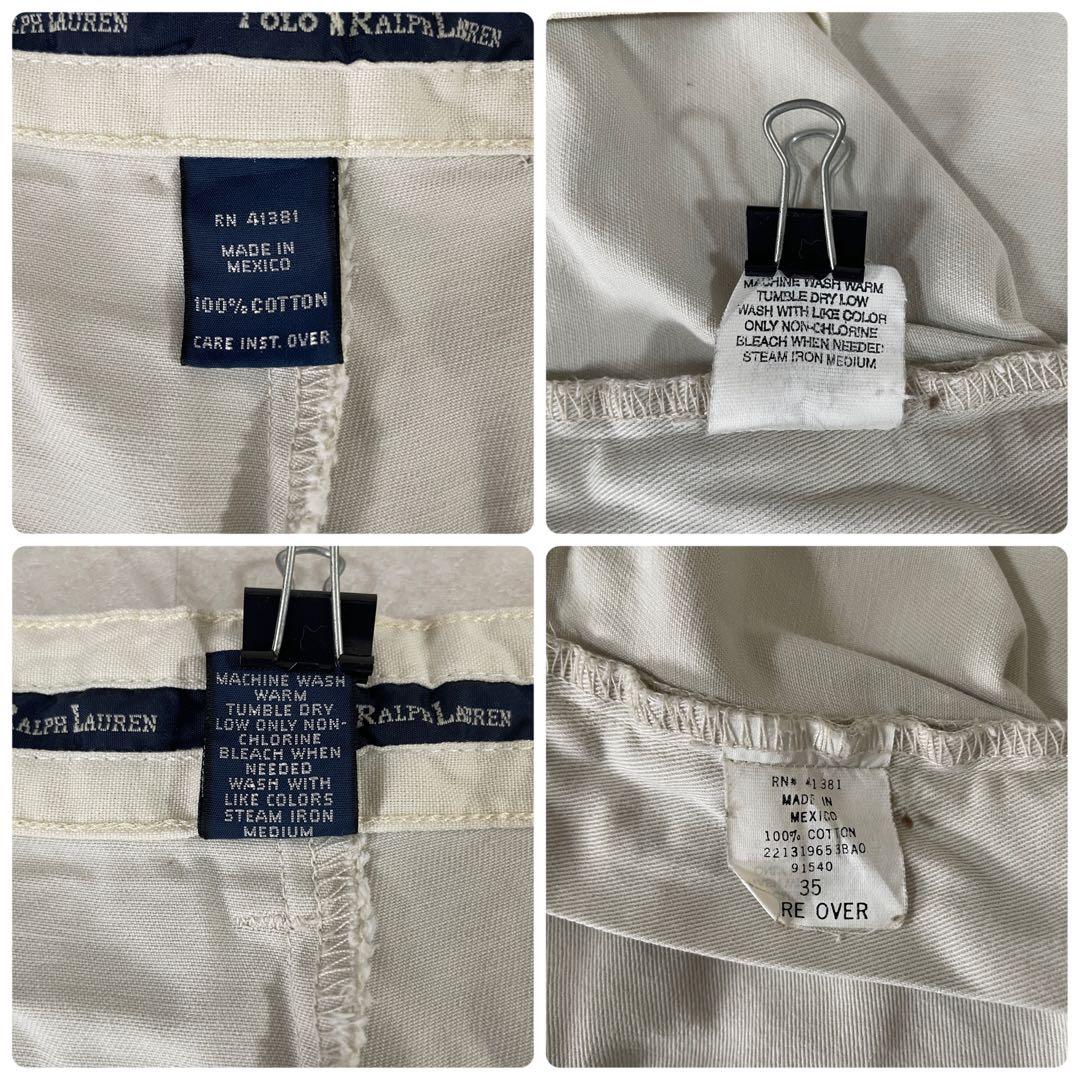 美品 90s POLO RALPH LAUREN ハーフパンツ 35 アイボリー
