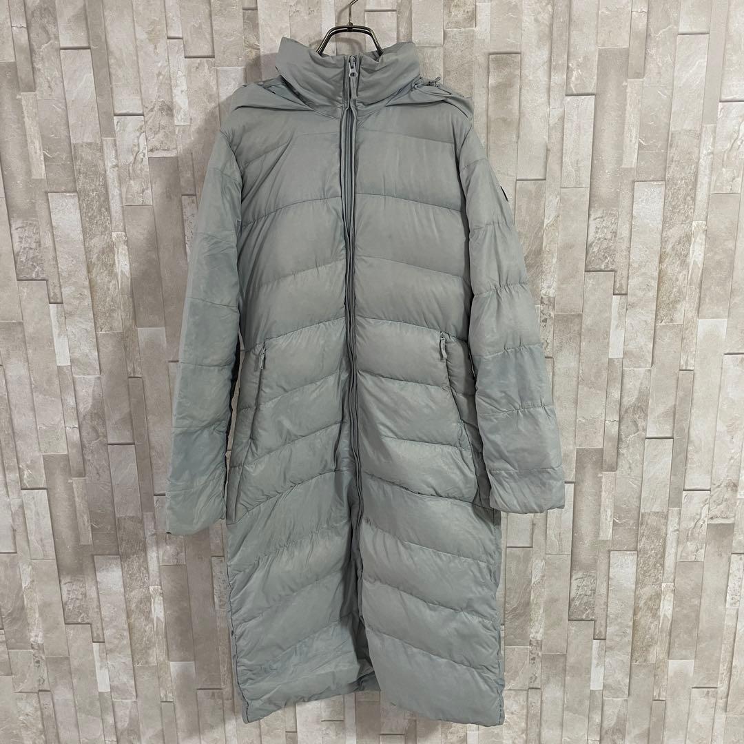 古着 THE NORTH FACE ロングダウンジャケット M グレー