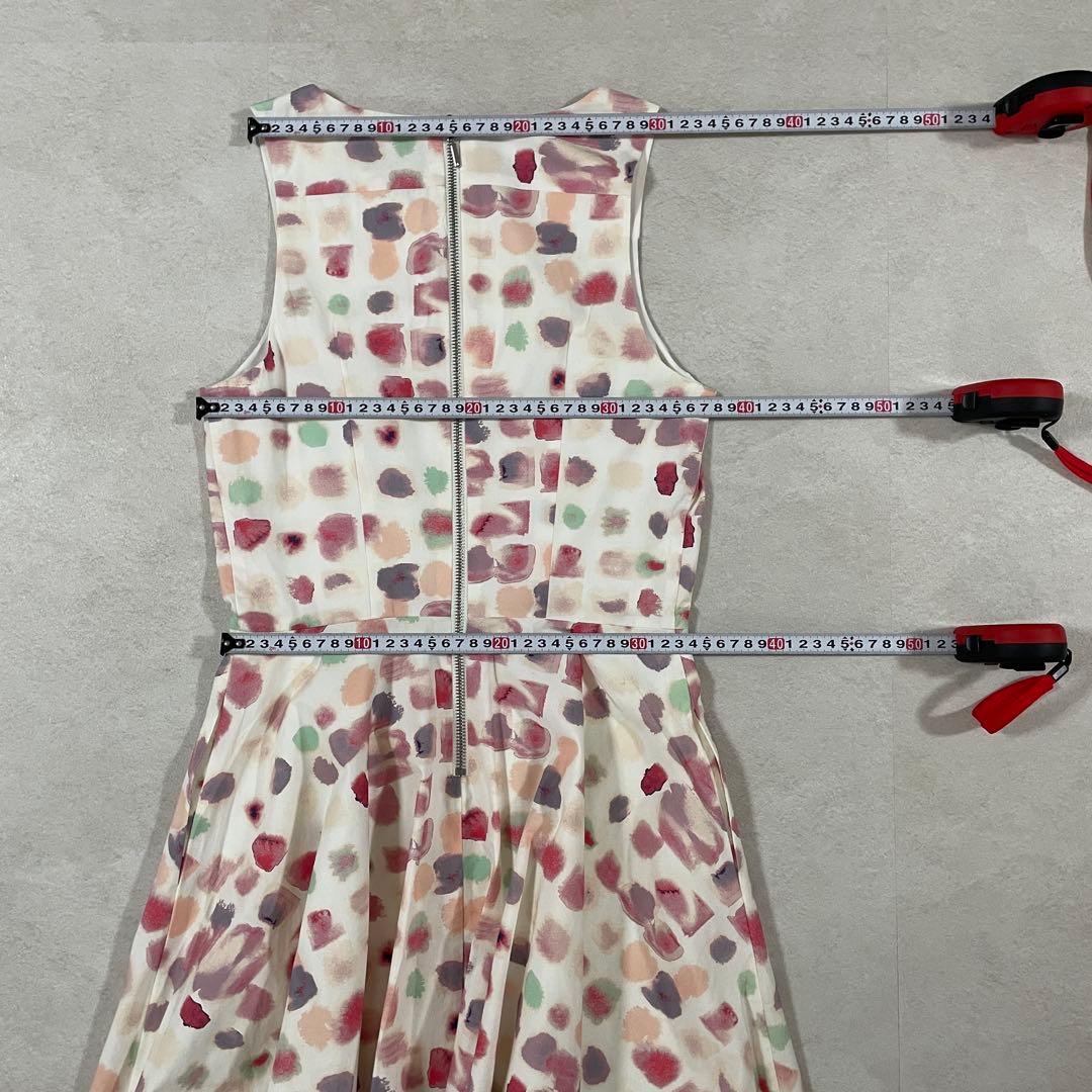 【美品】ARMANI EXCHANGE ノースリーブワンピース 水彩柄 2