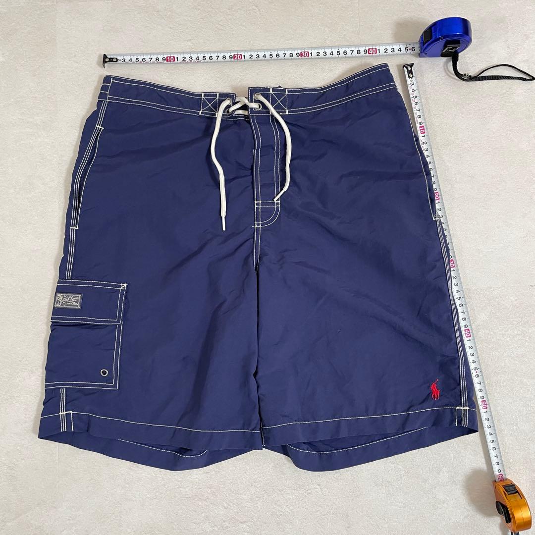 90s POLO RALPH LAUREN スイムショーツ サイズM ネイビー