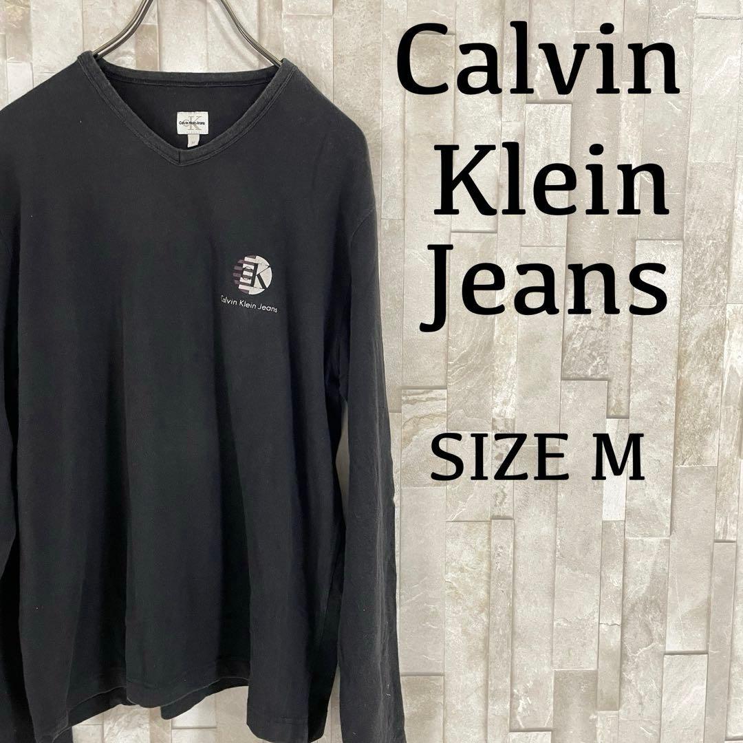 古着 Calvin Klein Jeans 長袖Tシャツ サイズM ブラック