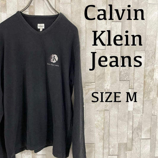 古着 Calvin Klein Jeans 長袖Tシャツ サイズM ブラック