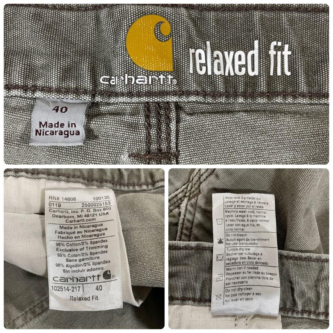 古着carhartt ハーフパンツ サイズ40 グレー