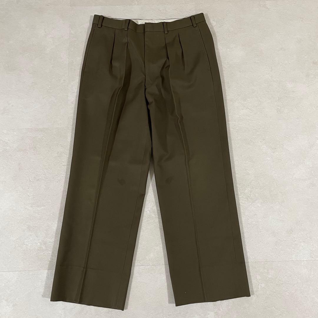 90s BURBERRY スラックス パンツ サイズL カーキ