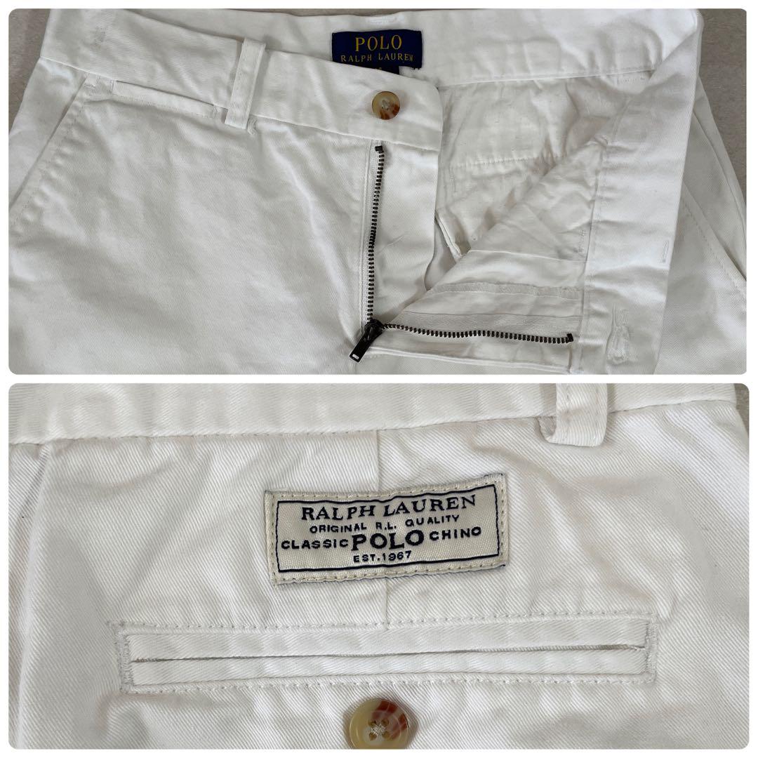 古着 POLO RALPH LAUREN ハーフパンツ サイズ14 ホワイト