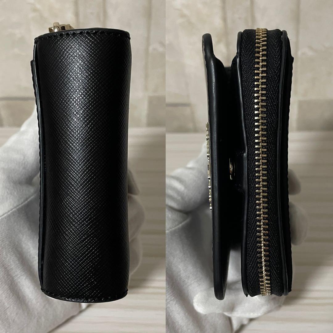 訳あり新品 kate spade 二つ折り財布 ブラック