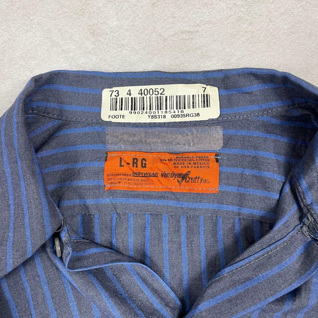 古着 VAN DYNE CROTTY 長袖ワークシャツ サイズL 企業ロゴ