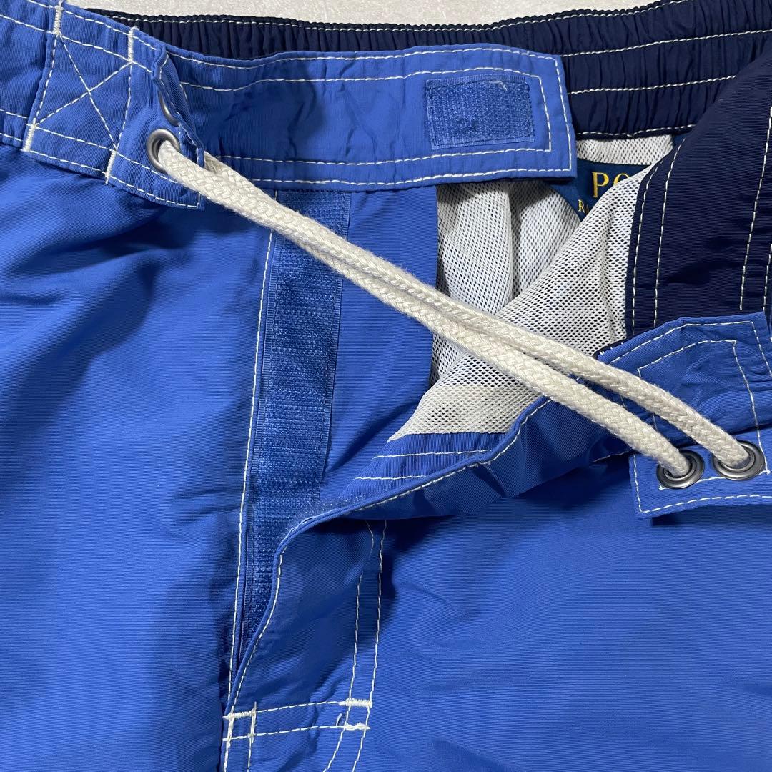 古着POLO RALPH LAUREN 青 スイムショーツ Lサイズ