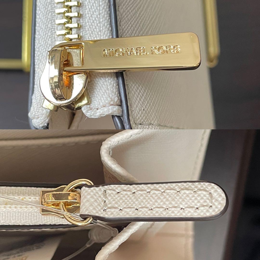 訳あり新品 MICHAEL KORS 長財布 ライトクリーム