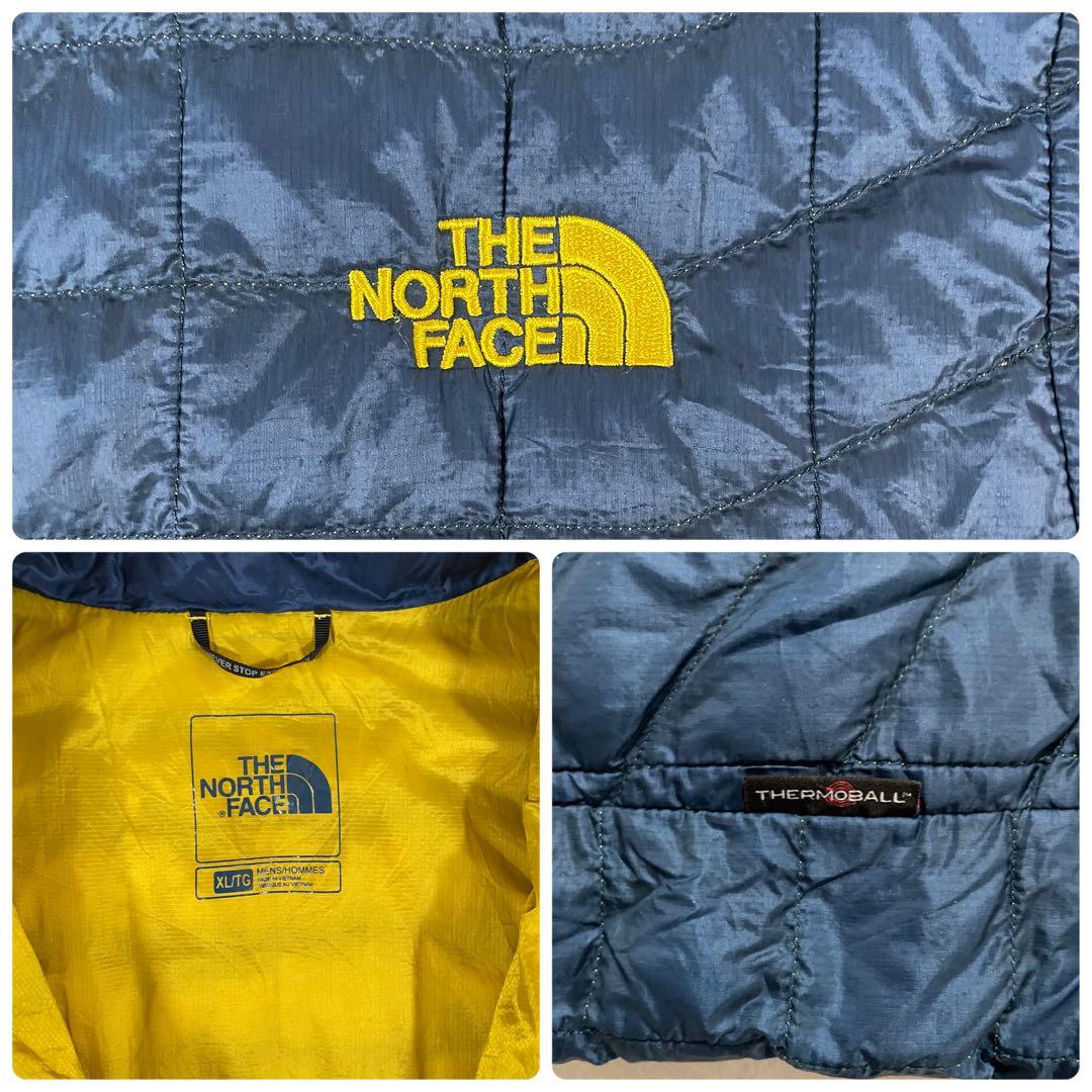 古着 THE NORTH FACE サーモボール ベスト XL ネイビー