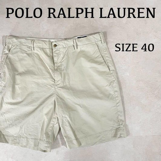 古着 POLO RALPH LAUREN ハーフパンツ サイズ40 ベージュ