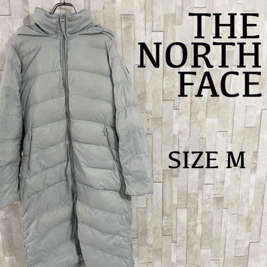 古着 THE NORTH FACE ロングダウンジャケット M グレー