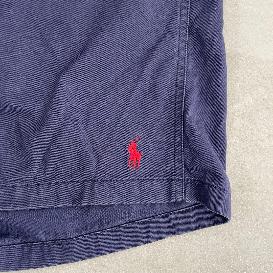 【美品】90s POLO RALPH LAUREN ハーフパンツ XL 紺色