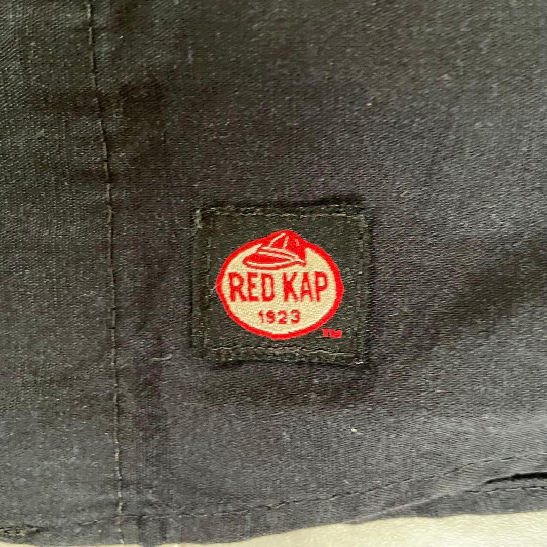 古着 RED KAP 半袖ワークシャツ Mサイズ ブラック系 ツートン ベンツ