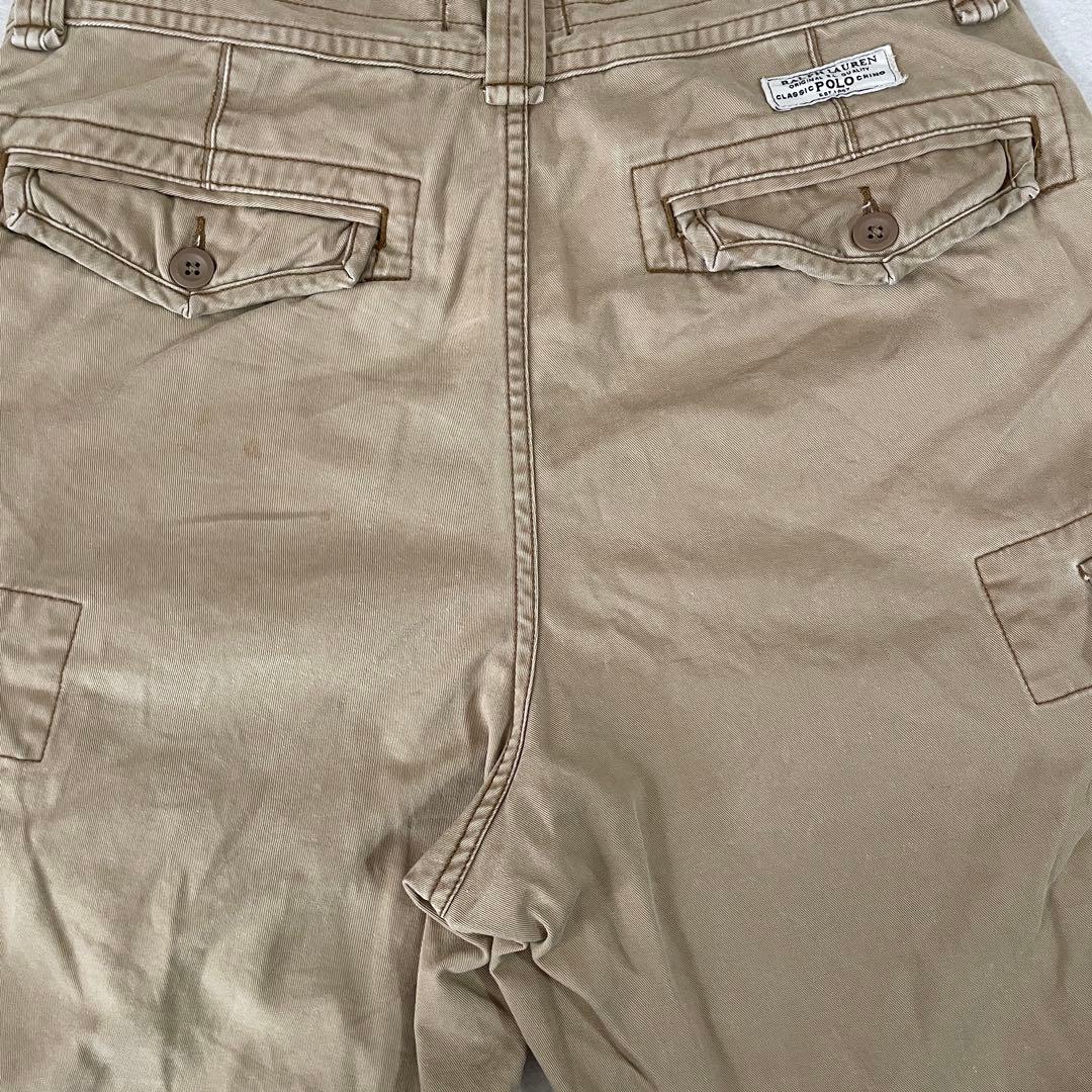 古着 POLO RALPH LAUREN ハーフパンツ サイズ32 ブラウン