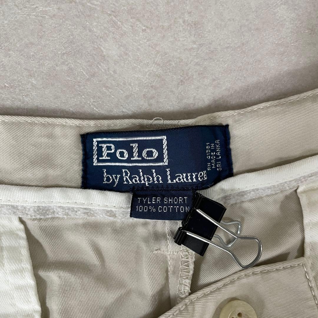 【美品】90s POLO RALPH LAUREN ハーフパンツ アイボリー