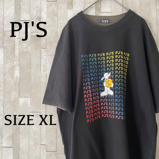 【美品】古着 PJ'S サーフブランド ブラック Tシャツ XLサイズ