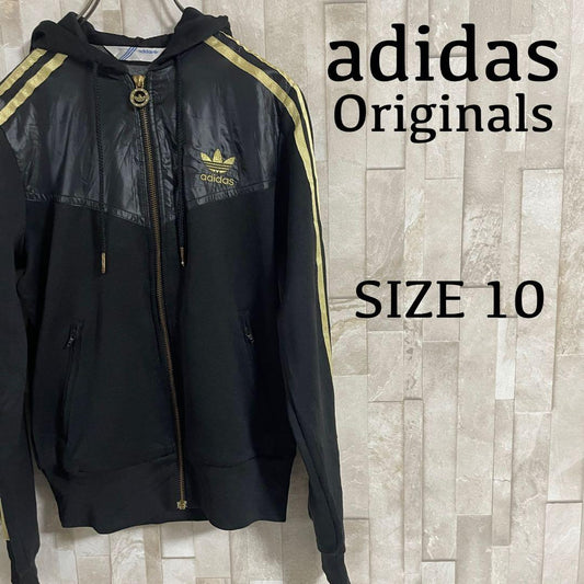 【希少美品】adidas Originals コーティングジャージ 黒 金
