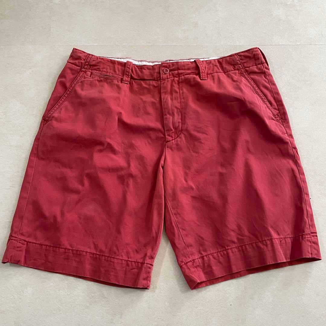 90s POLO RALPH LAUREN ハーフパンツ サイズ38 レッド