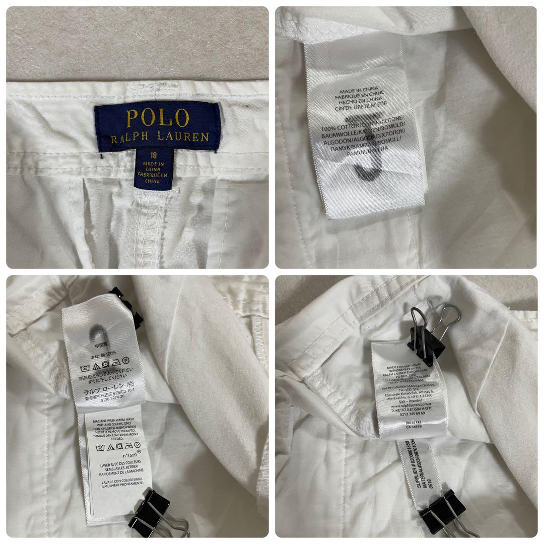 古着 POLO RALPH LAUREN ハーフパンツサイズ18 ホワイト