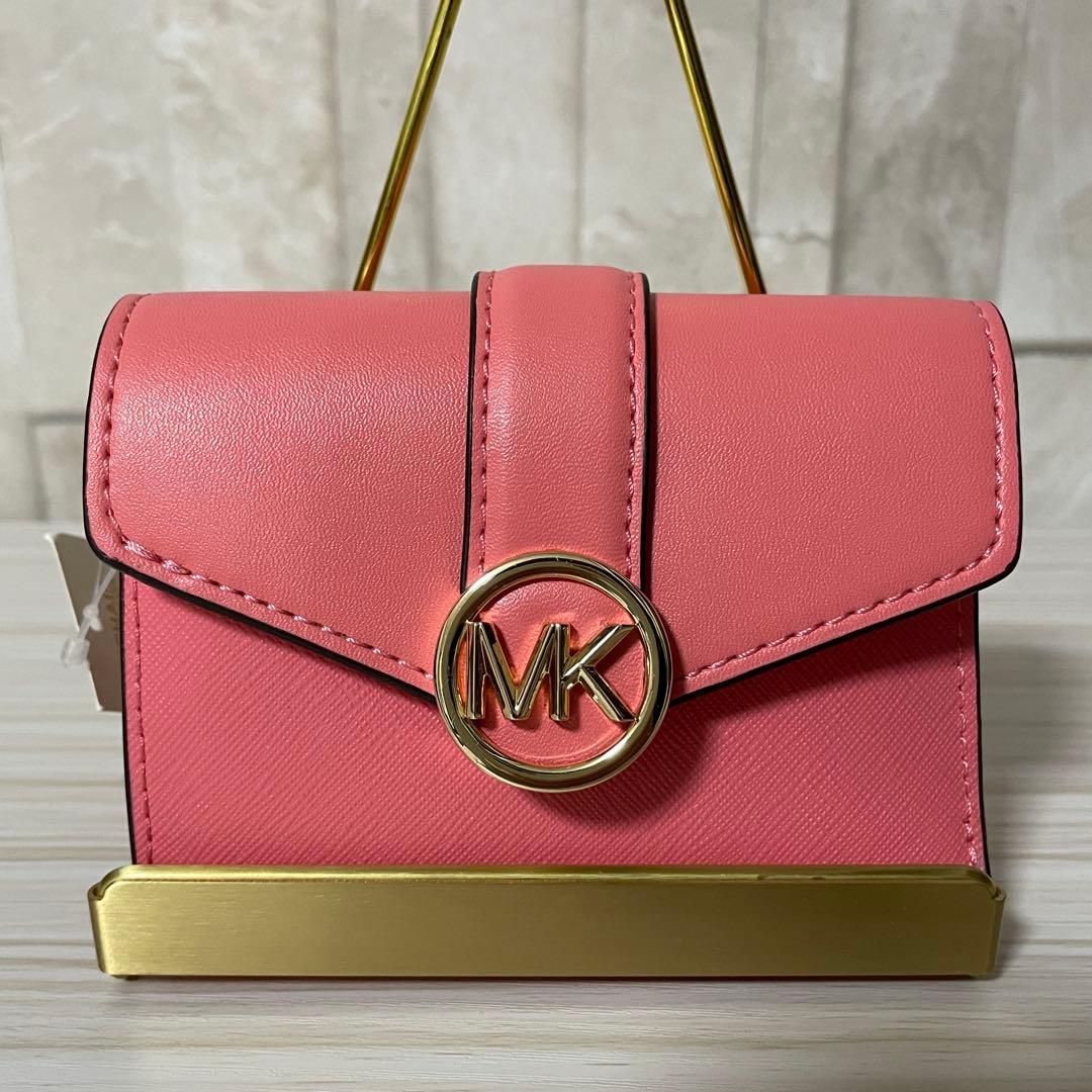 訳あり新品 MICHEAL KORS 三つ折り財布 ピンク