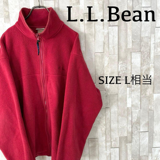 古着 L.L.Bean フリースジャケット サイズL相当 レッド
