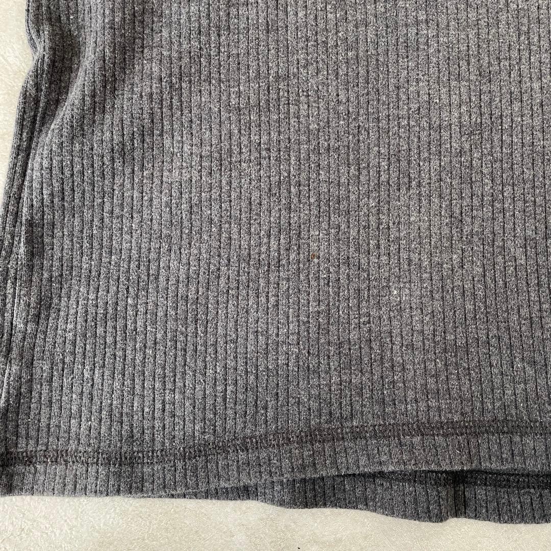 古着 POLO BCS 長袖Vネックニット サイズMA グレー