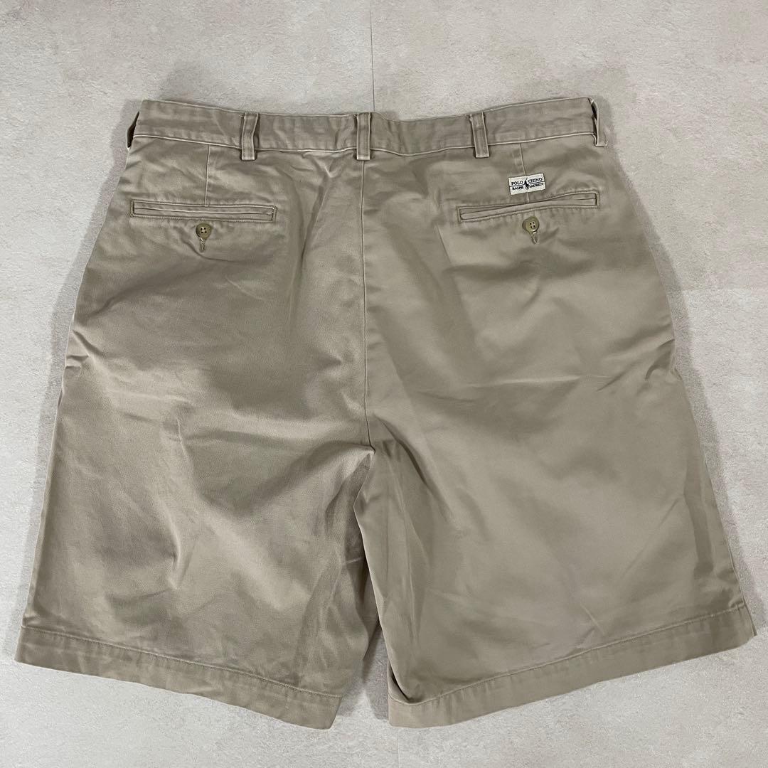 【美品】90s POLO RALPH LAUREN ハーフパンツ 36 ベージュ