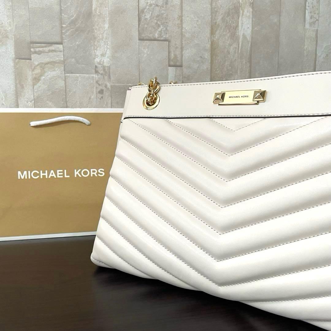 訳あり新品 MICHAEL KORS トートバッグ ホワイト