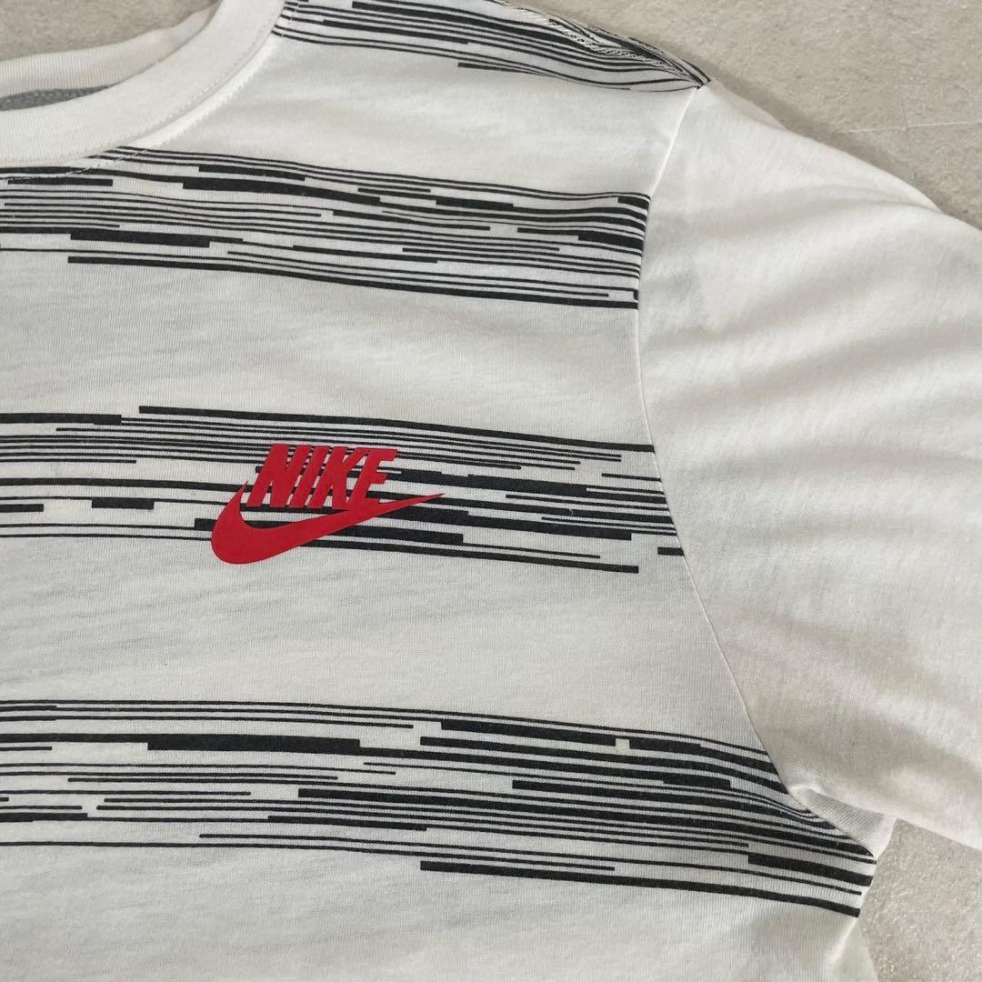 【美品】古着 NIKE 半袖Tシャツ Mサイズ ホワイト ボーダー柄