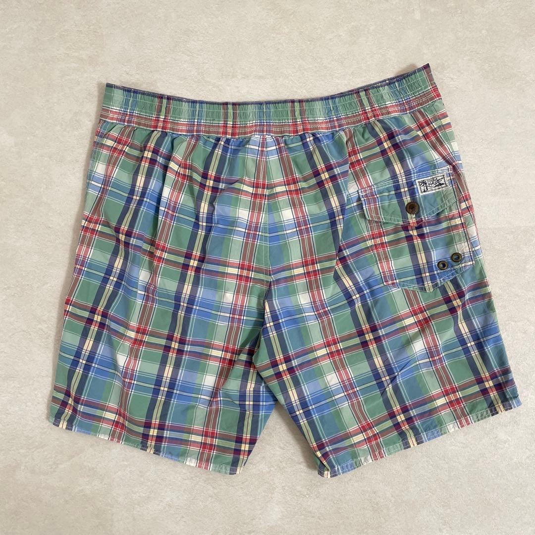 【美品】90s POLO RALPH LAUREN スイムショーツ チェック柄
