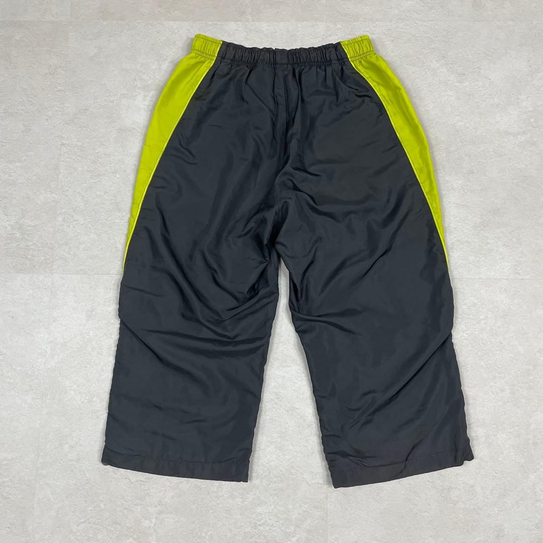 古着 Nike トラックパンツ 7分丈 ブラック×グリーン M