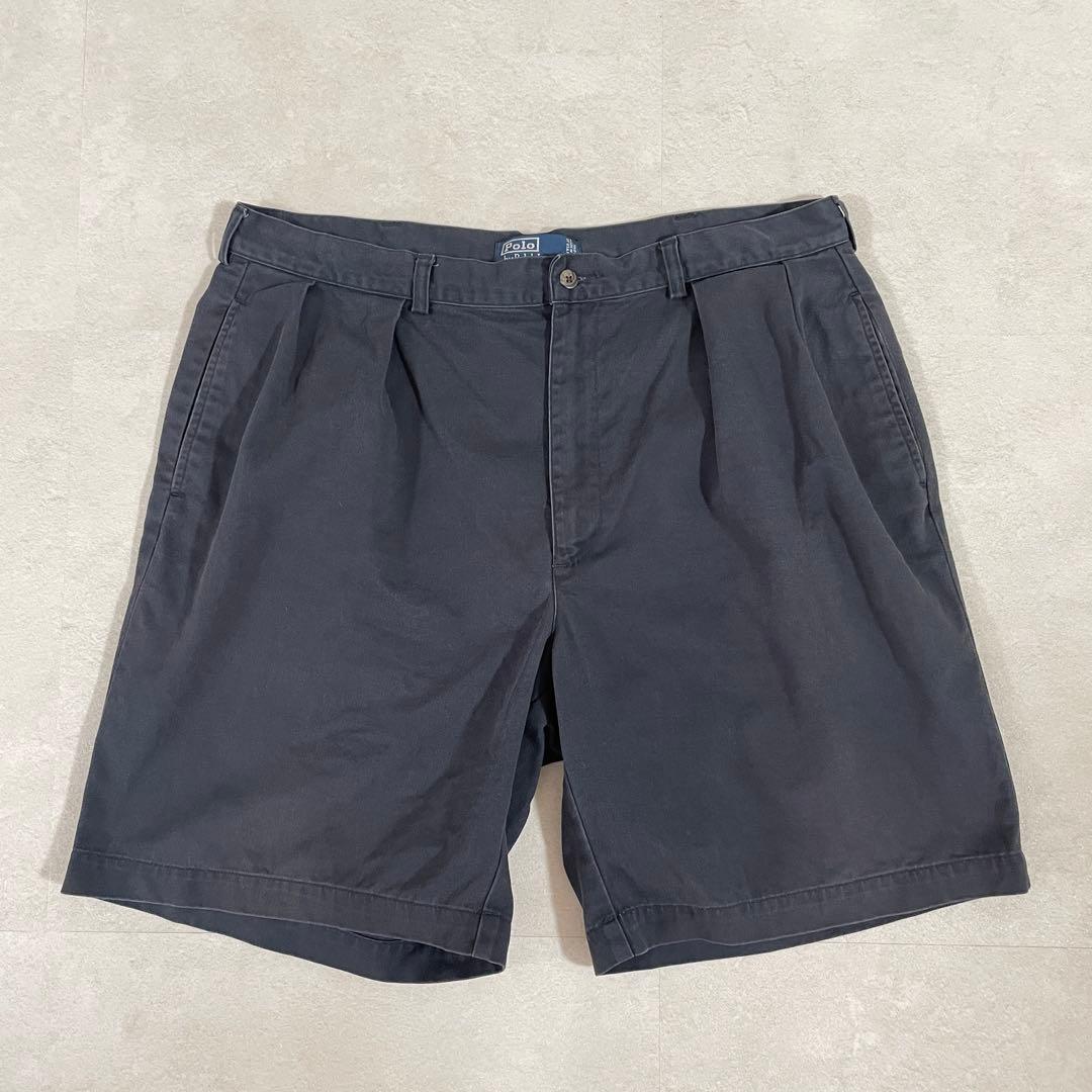 【美品】90s POLO RALPH LAUREN ハーフパンツ 40 紺色