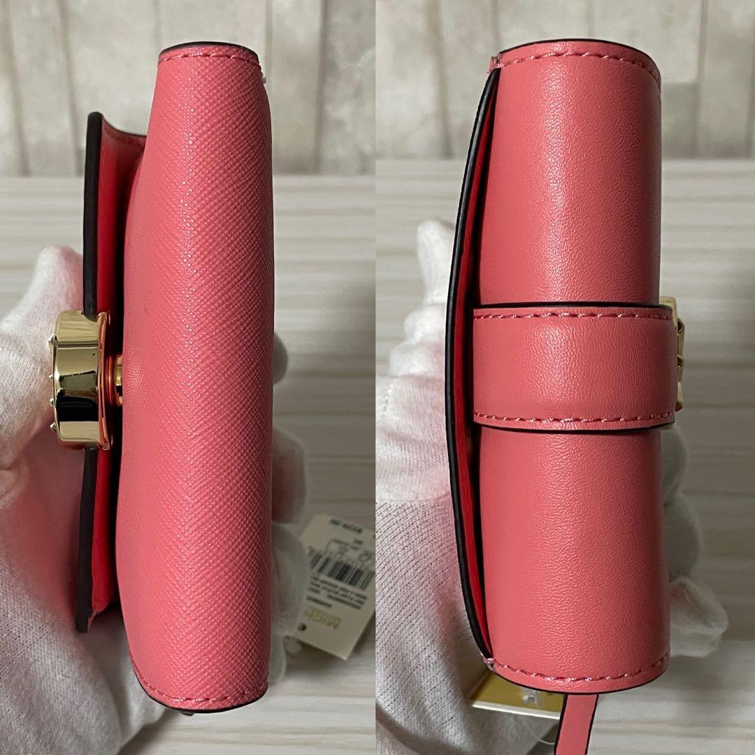 訳あり新品 MICHEAL KORS 三つ折り財布 ピンク