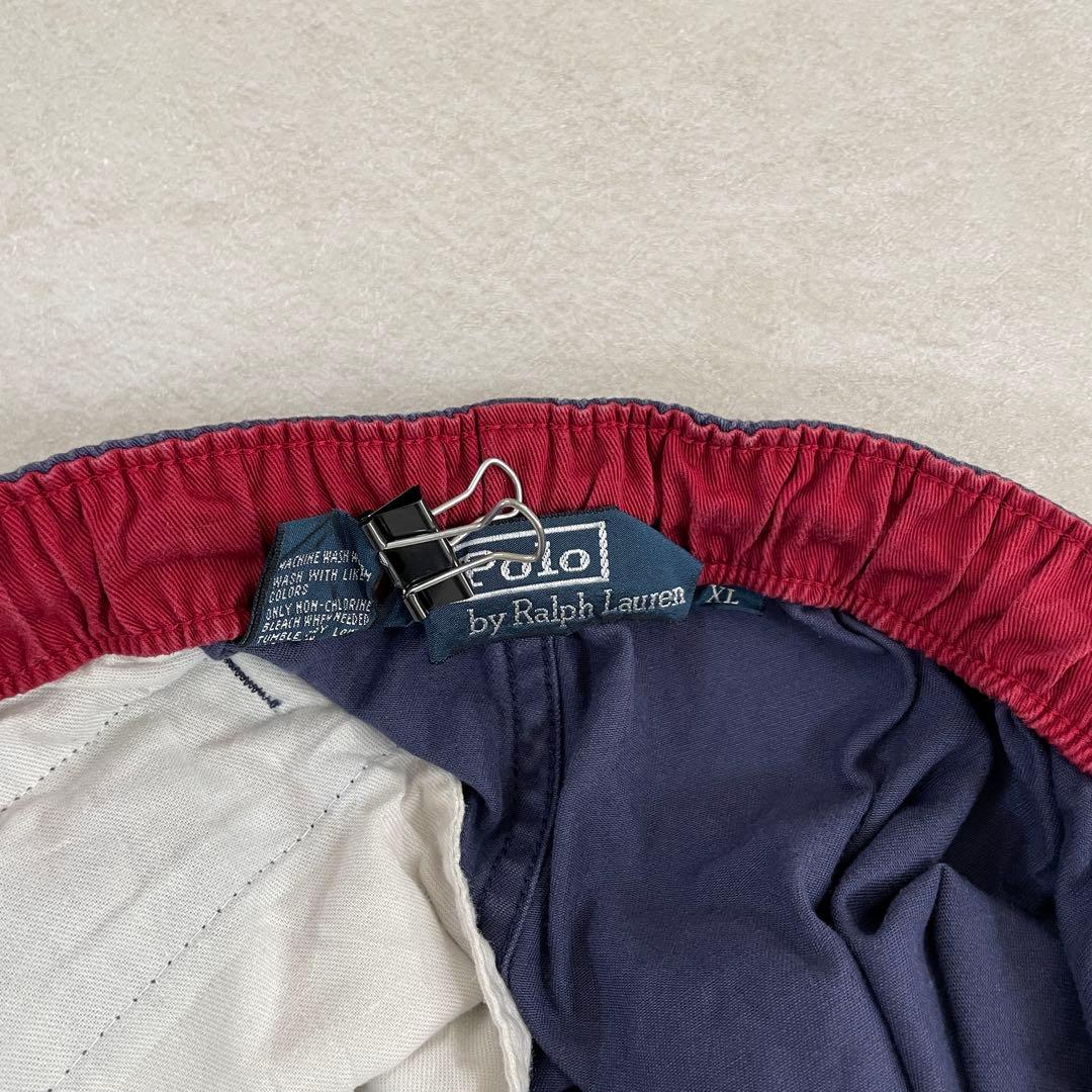 【美品】90s POLO RALPH LAUREN ハーフパンツ XL 紺色